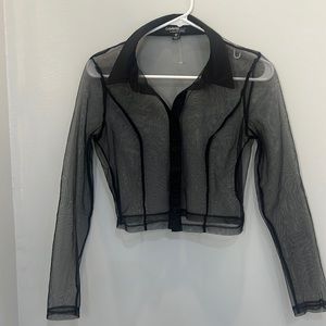 Mesh Longsleeve button down